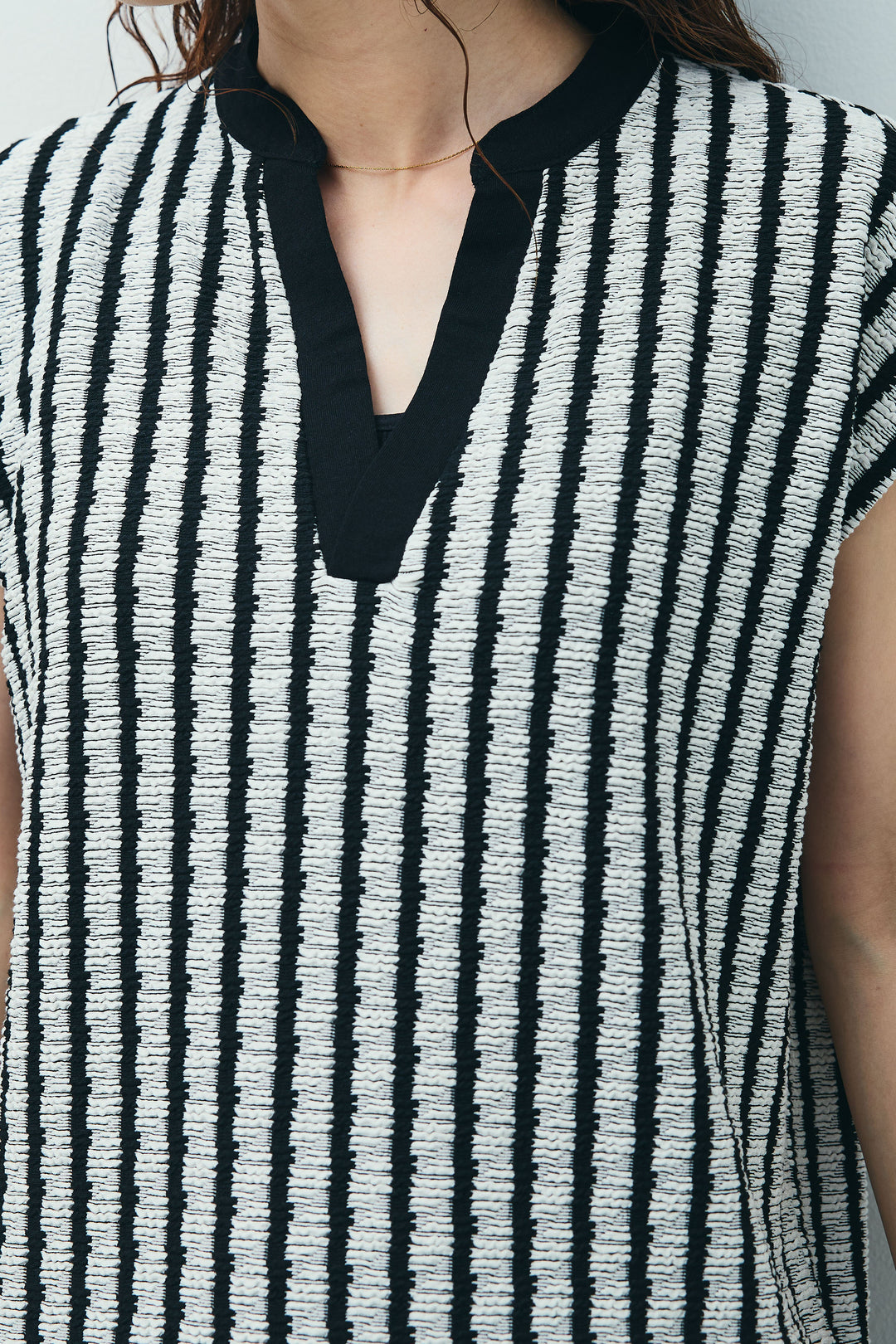 [予約/SET]ふくれジャガードスキッパーT+プリーツシアー切り替えスカート(2set)