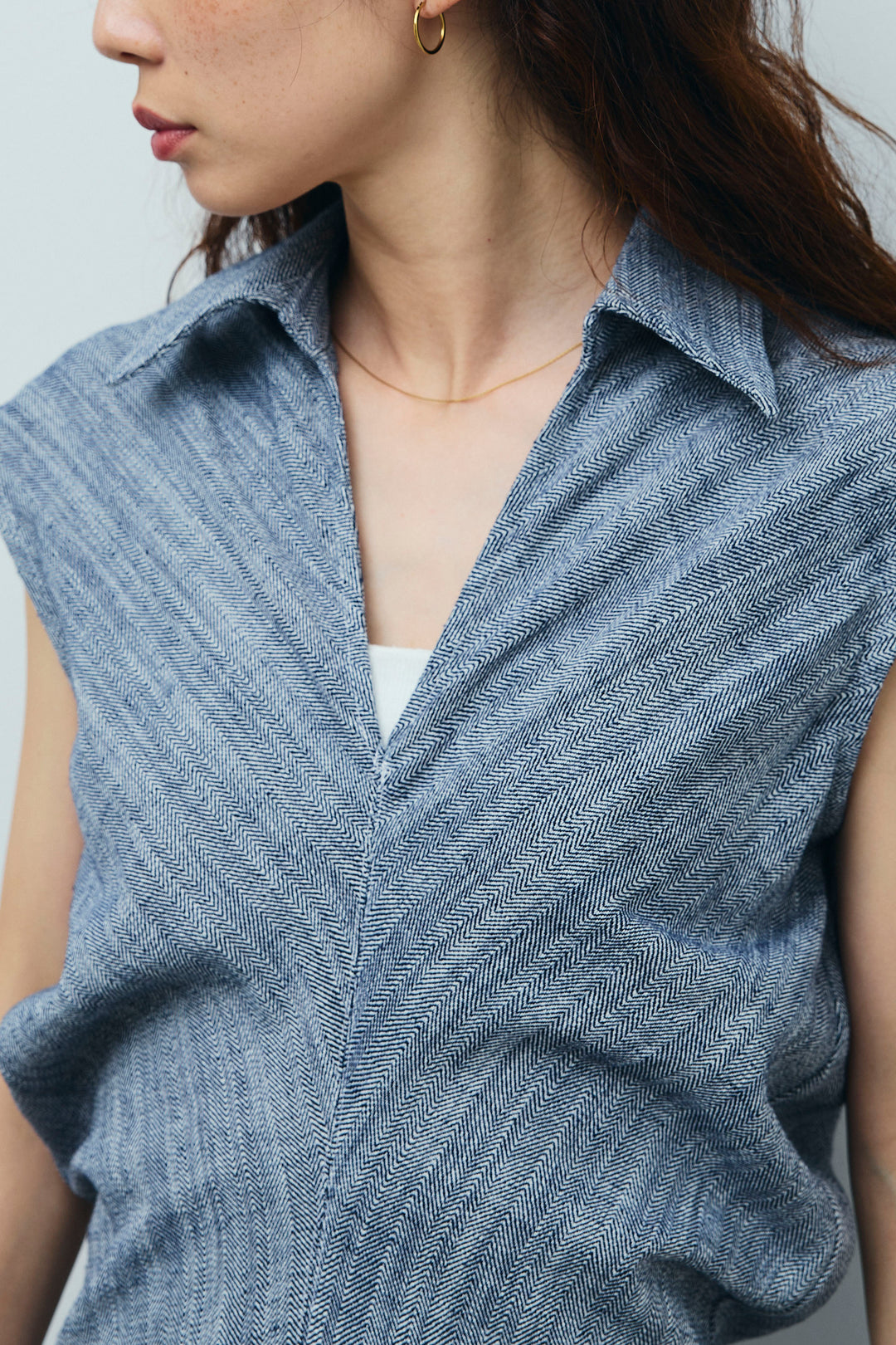 [予約]リネンミックススキッパーマキシシャツワンピ