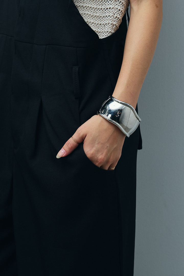 [予約/SET]サマーメッシュニットノースリーブトップス+ストレートラインサロペット(2set)