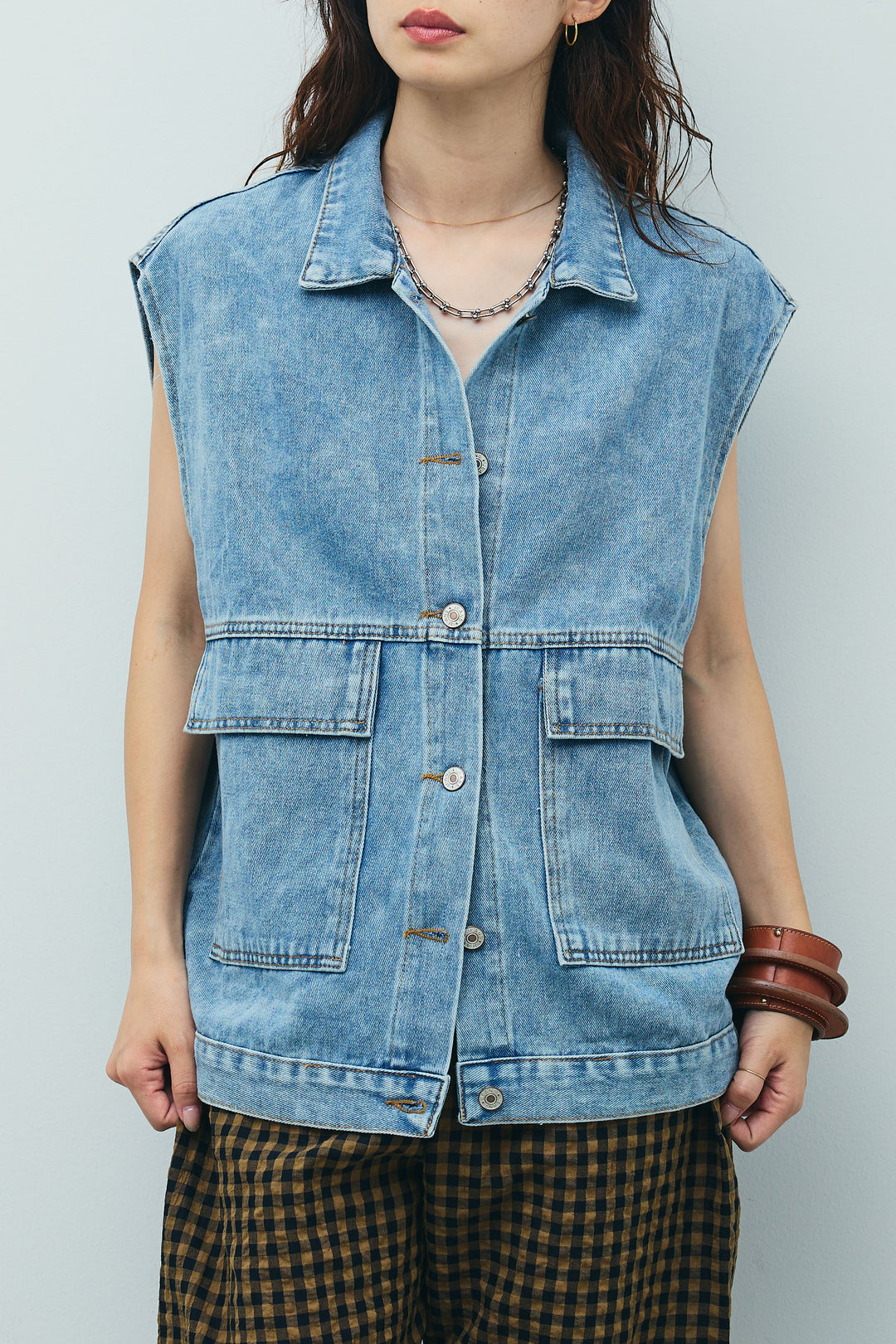 [予約]オーバーサイズデニムベスト