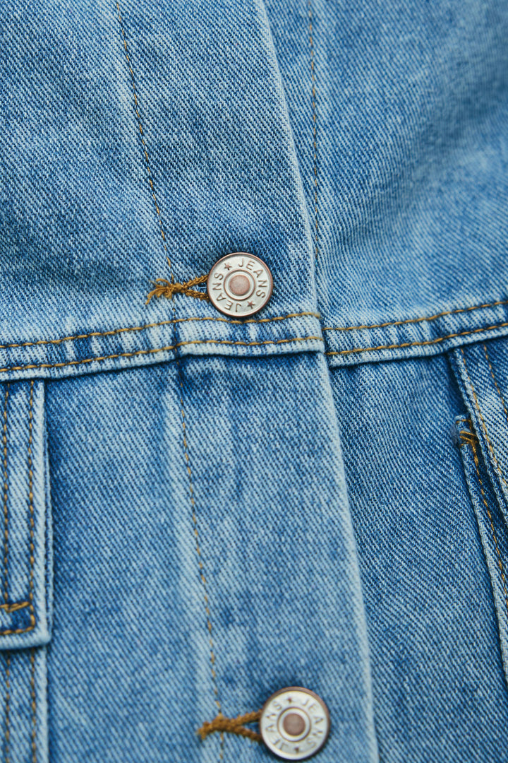 [予約/SET]オーバーサイズデニムベスト+チェックサッカー地パンツ(2set)