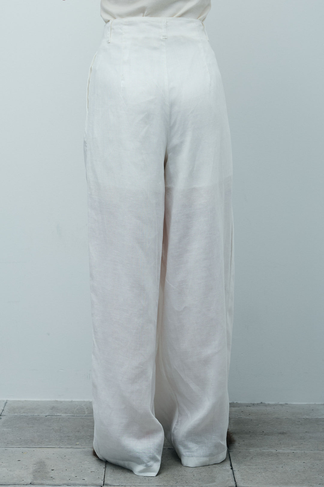 [予約/SET]フラワー刺繍レースフレアブラウス+リネンミックスウエストデザインワイドパンツ(2set)