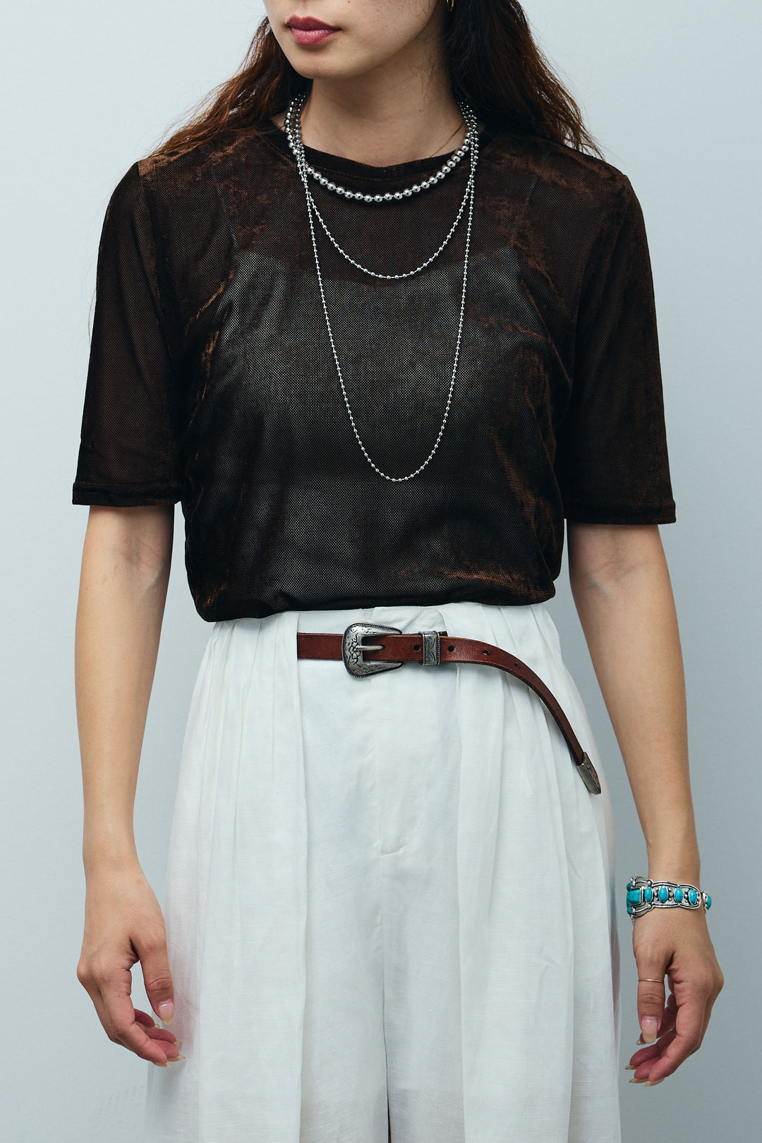 [予約]シアーベロアハーフスリーブTOPS