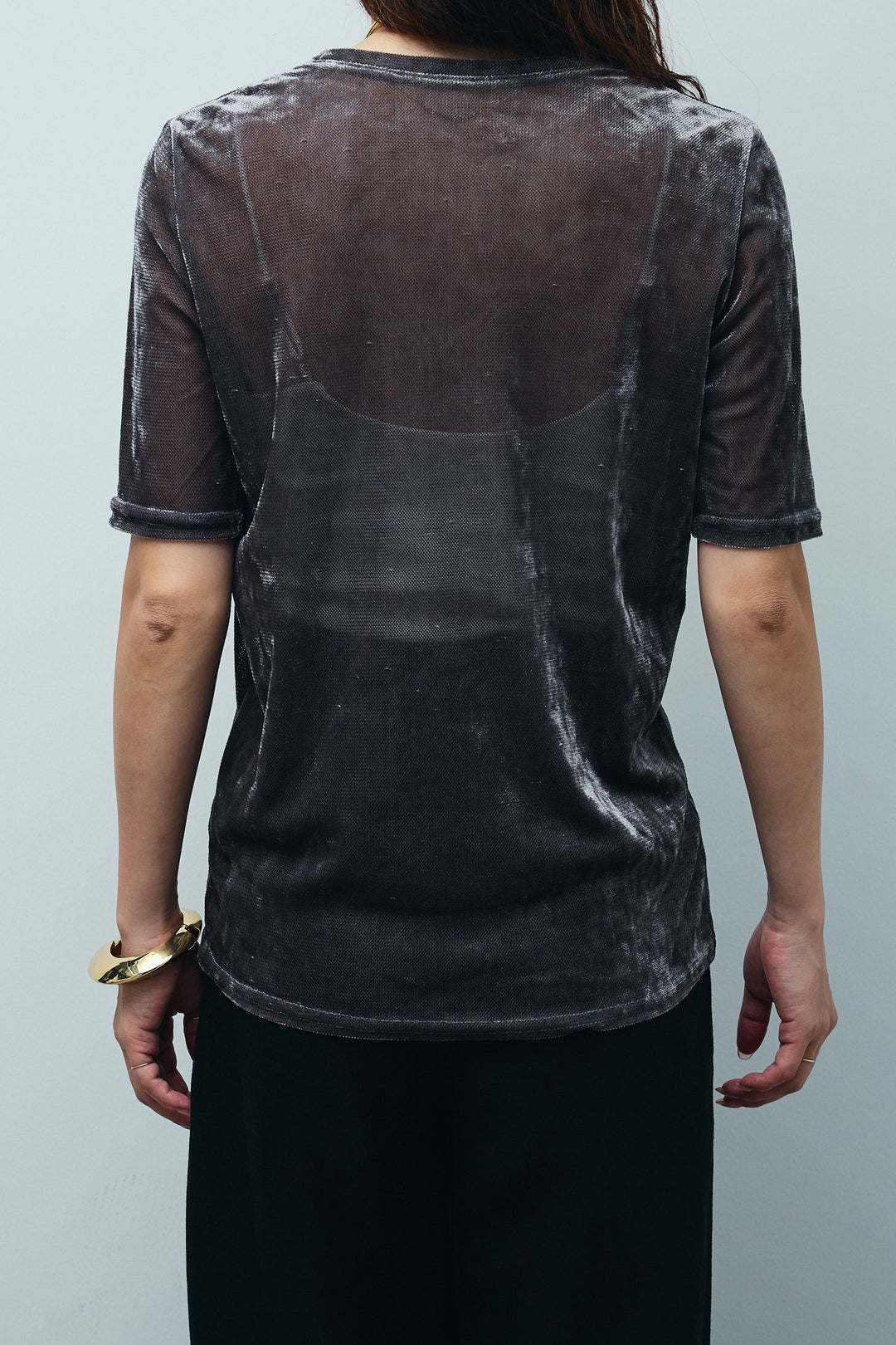 [予約]シアーベロアハーフスリーブTOPS