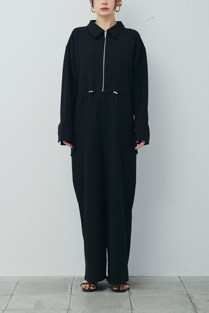 [予約/SET]ドロストジャンプスーツ+シアーテレコヘンリーネックPO(2set)