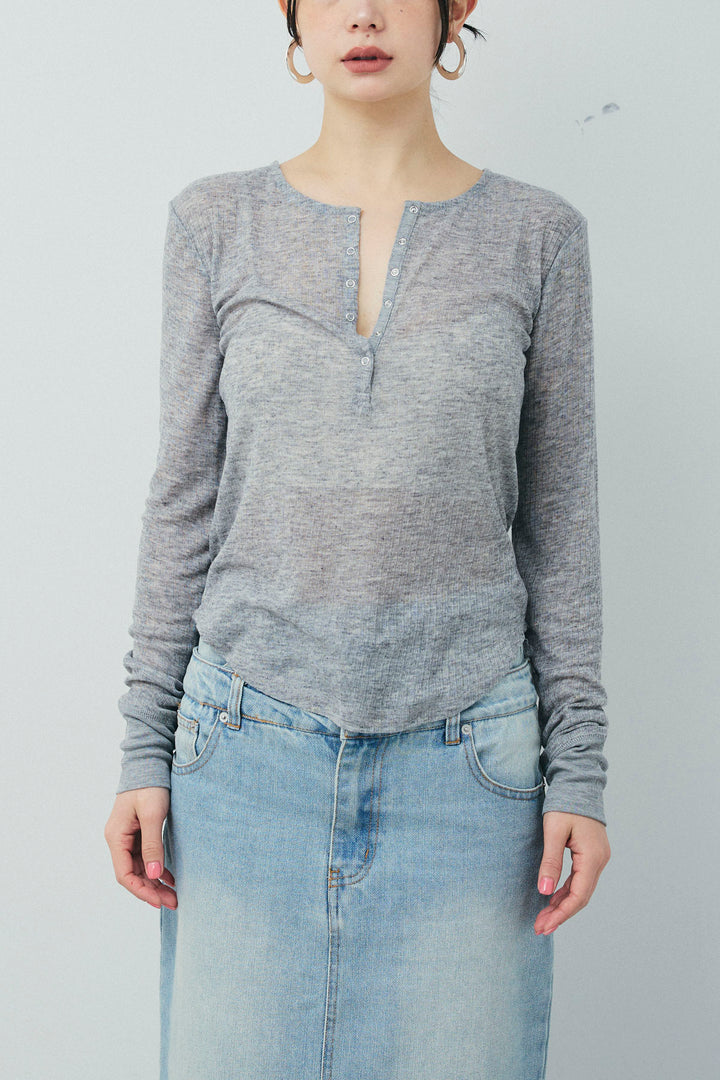 [予約/SET]シアーテレコヘンリーネックPO+シアーテレコヘンリーネックPO+ダブルウエストスウェットパンツ(3set)