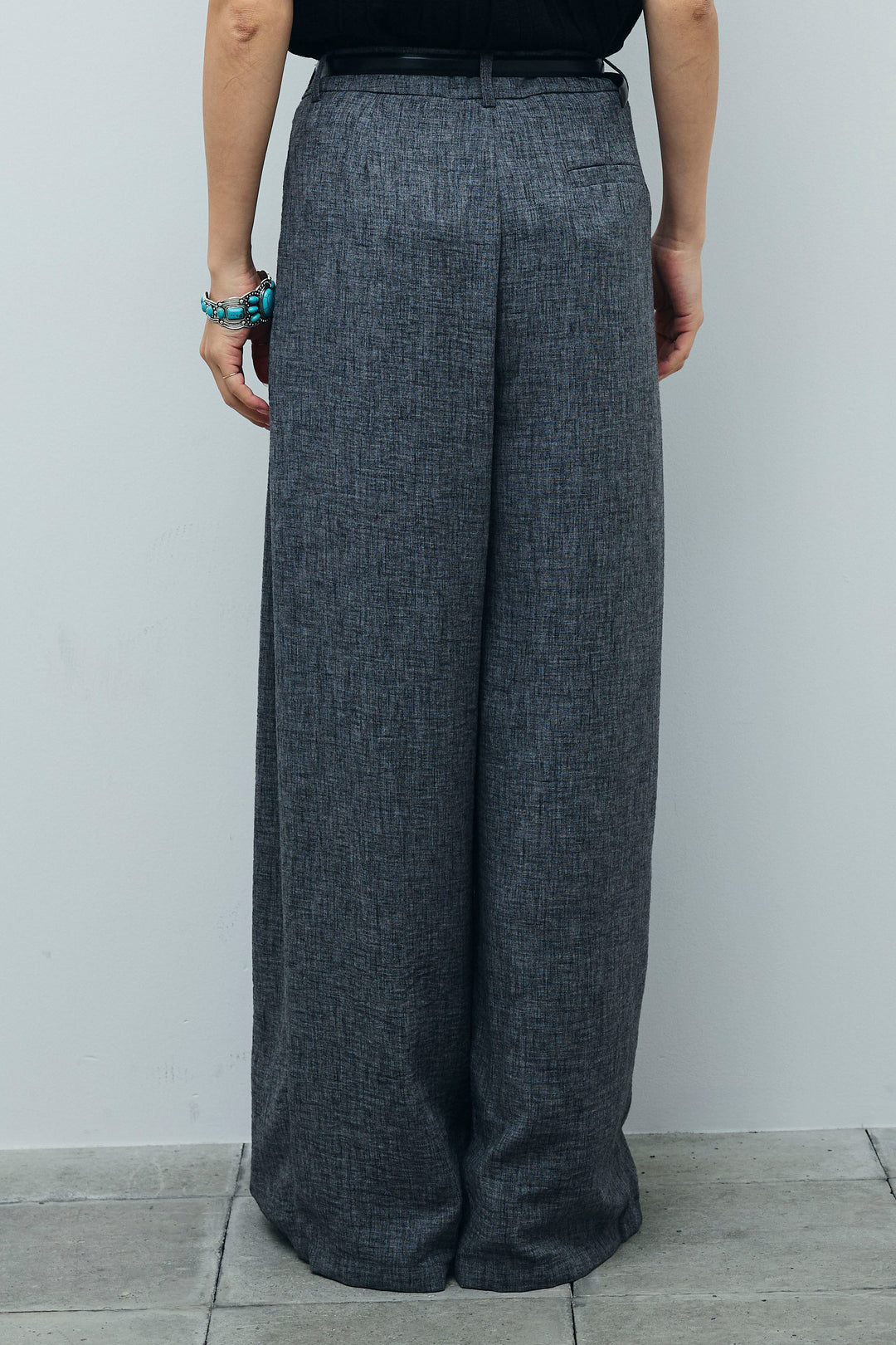 [予約]ベルト付きタックサマーパンツ