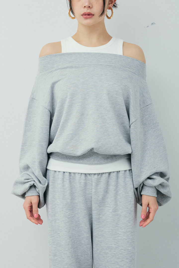 [予約]裏毛オフショルプルオーバー