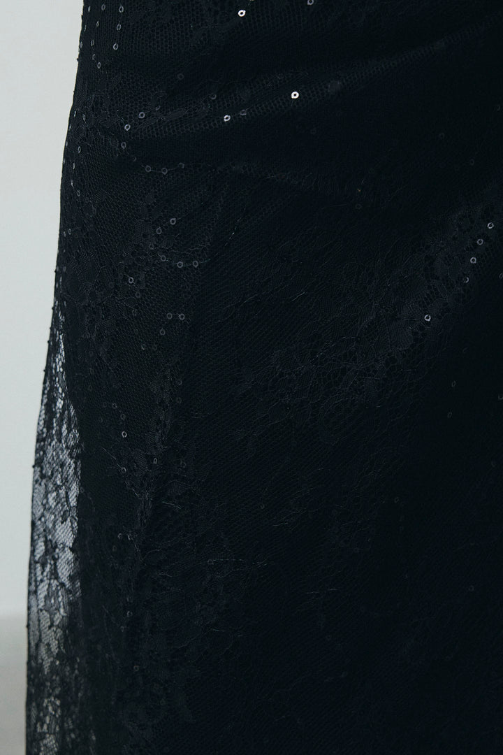 [予約/SET]ビッグカフスオーバーサイズシャツ+ダンボールニットスカート+ラメレースラップスカート(3set)