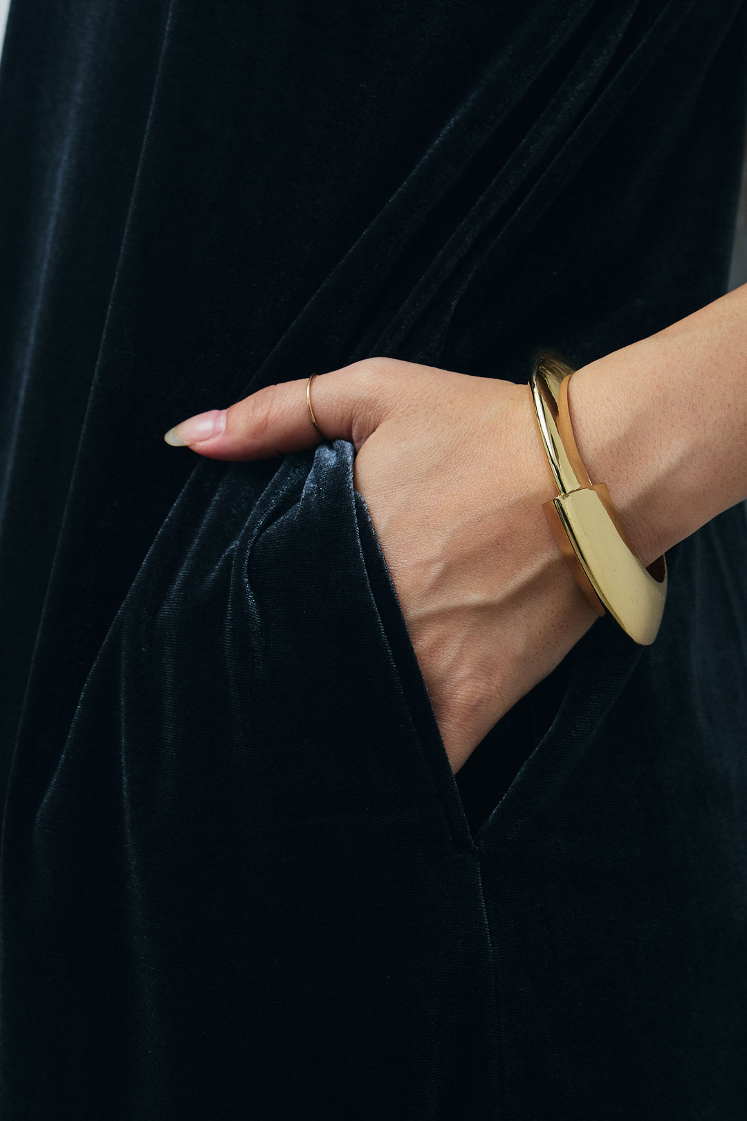 [予約/SET]ベロアロングOP+ペインターカーブデニムパンツ(2set)