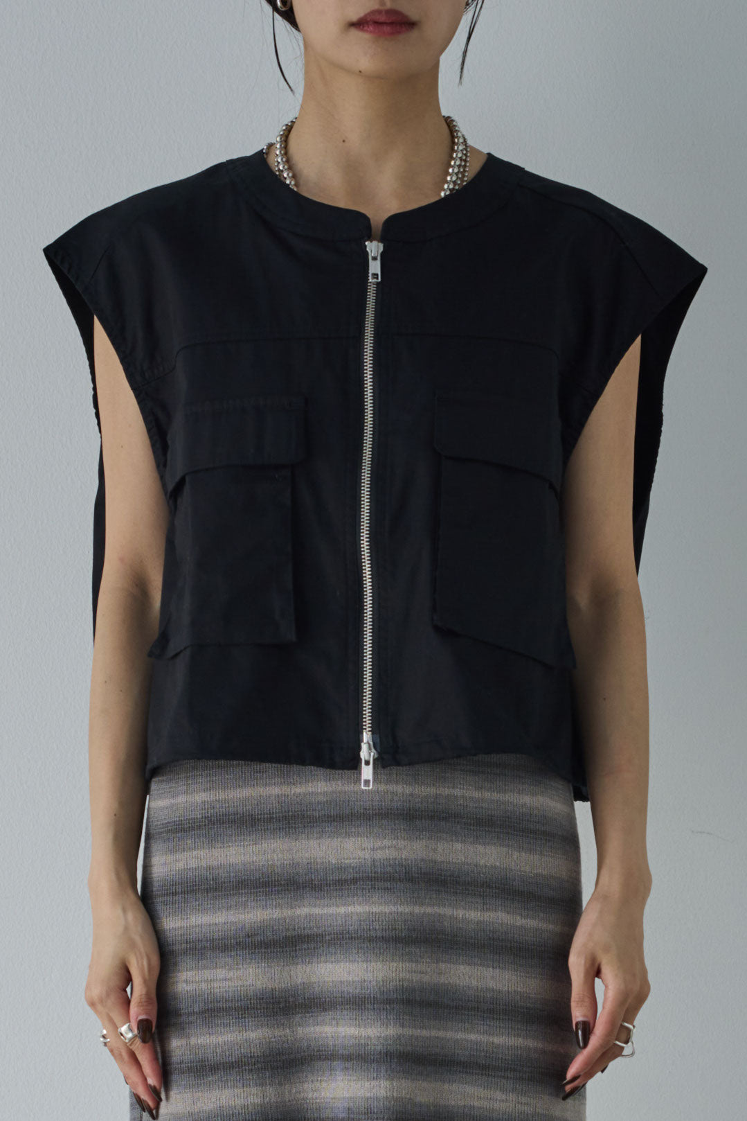 [予約]裾ドローコードポケットベスト