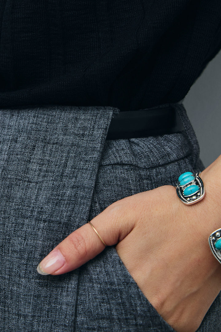 [予約]ベルト付きタックサマーパンツ