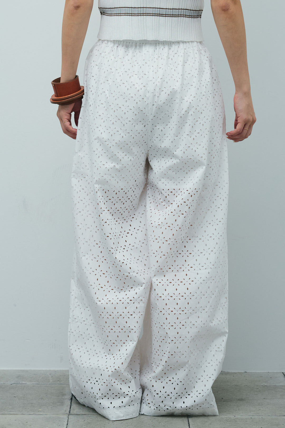 [予約]アイレットレースラップ付きパンツ