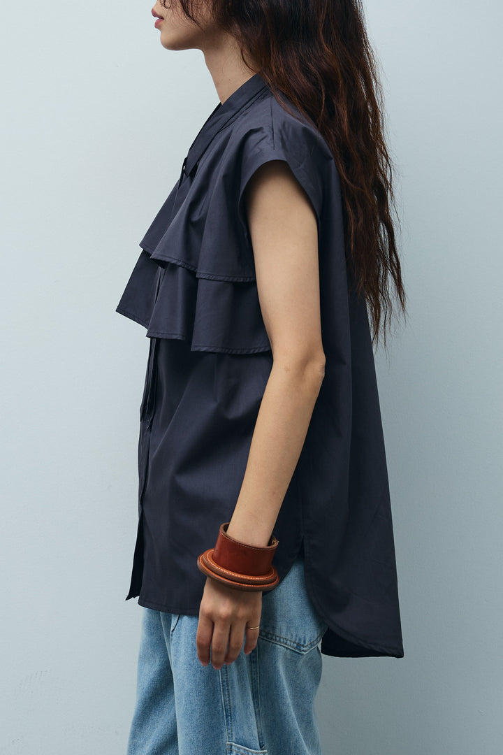 [予約]ボウタイノースリティアードブラウス