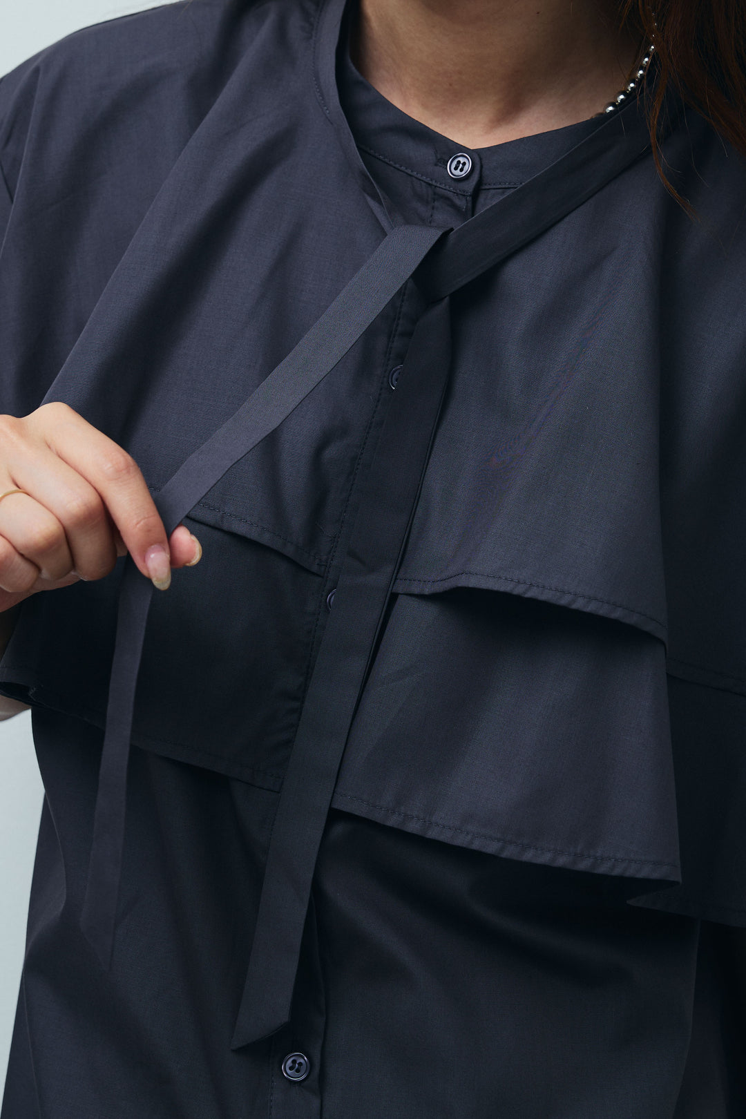 [予約]ボウタイノースリティアードブラウス