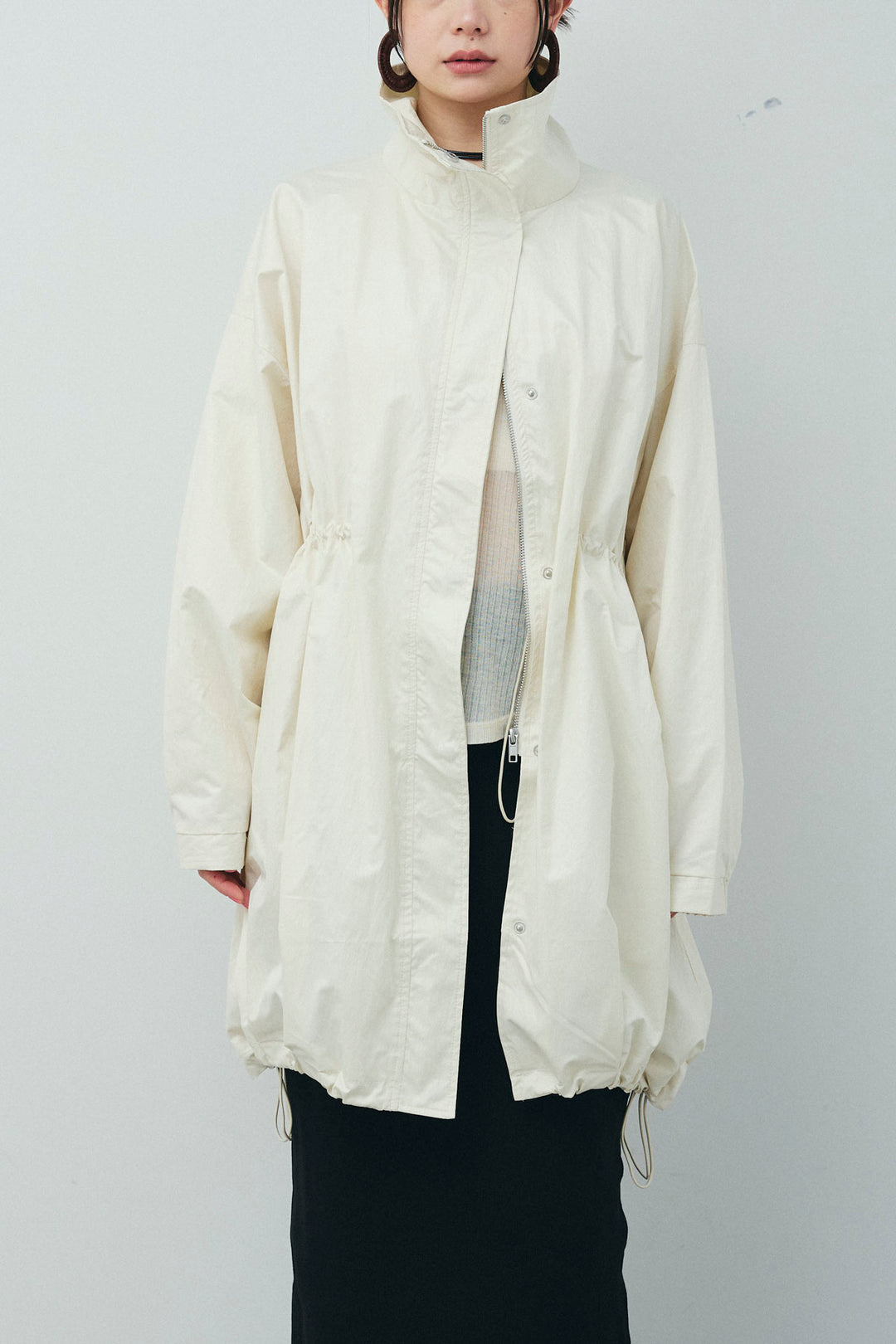 [予約/SET]パールタフタロングマンパ+ダンボールニットスカート+スリットレギンス(3set)