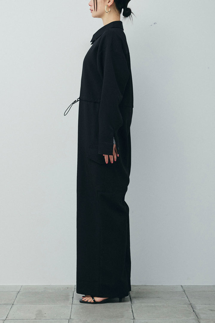 [予約/SET]ドロストジャンプスーツ+シアーテレコヘンリーネックPO(2set)