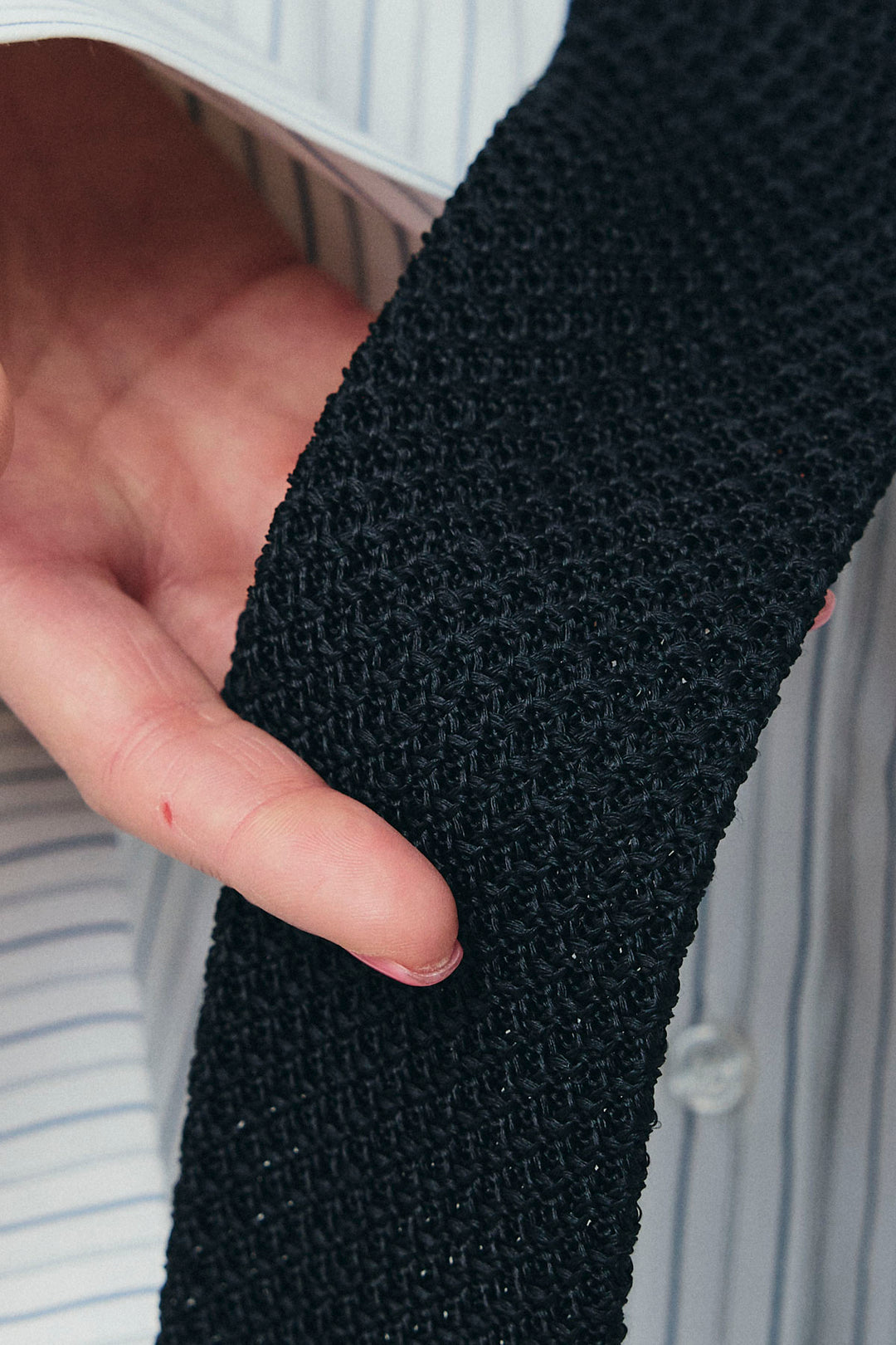 [予約/SET]ビッグカフスオーバーサイズシャツ+シルクニットタイ(2set)