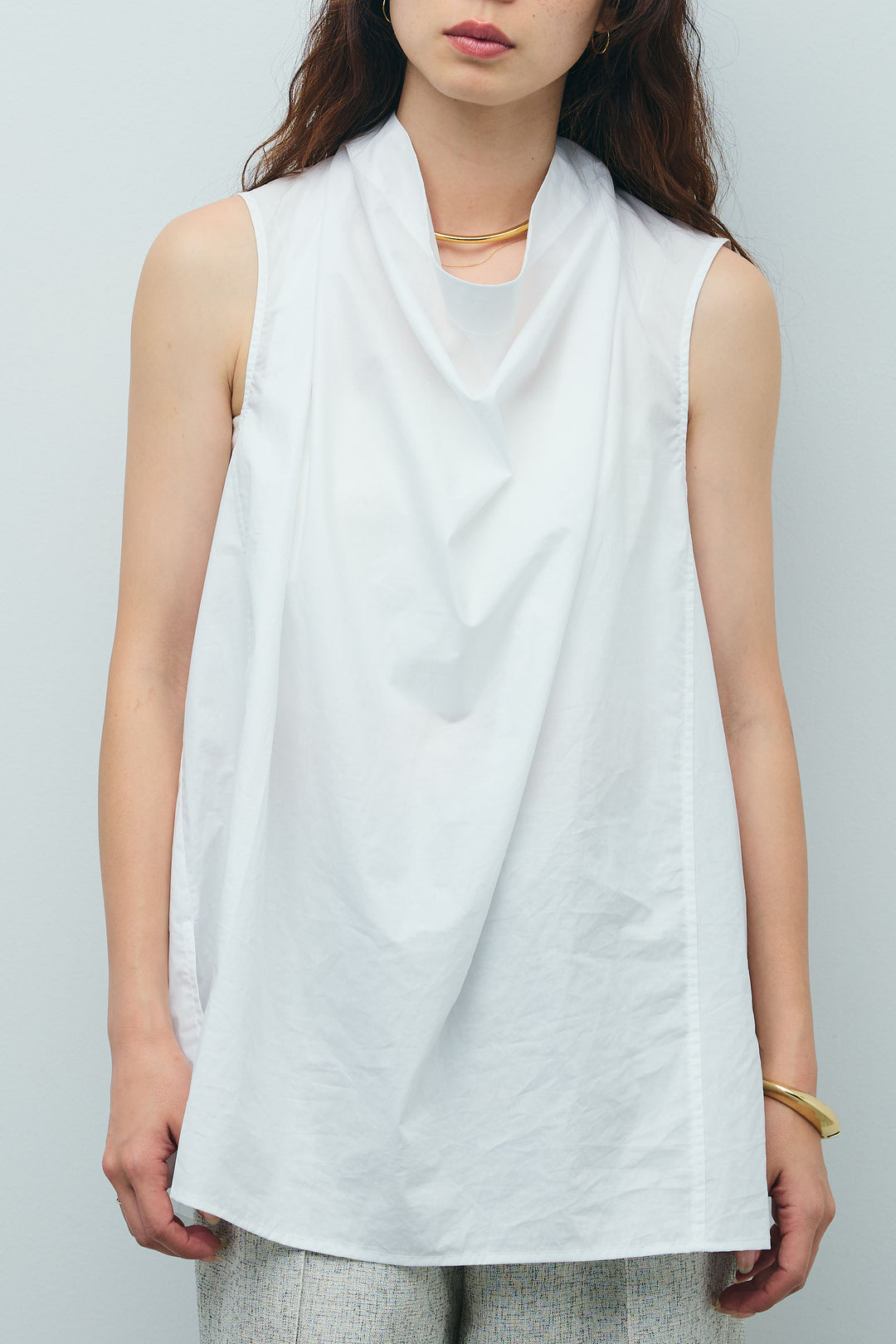 [予約]バックリボンドレープブラウス