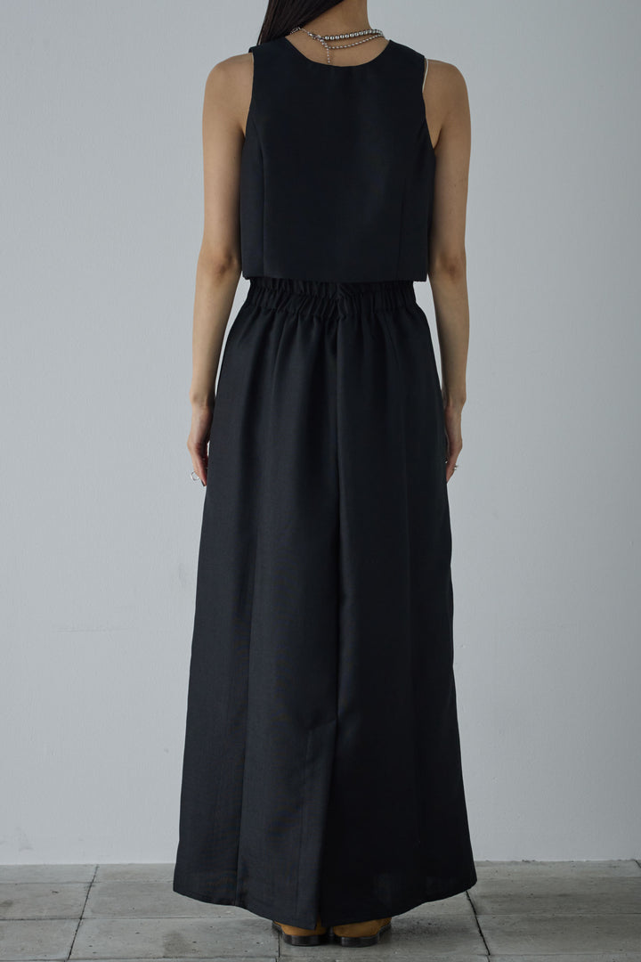 [予約]リネンタッチクロップドベスト