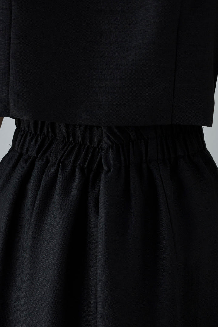 [予約]リネンタッチクロップドベスト