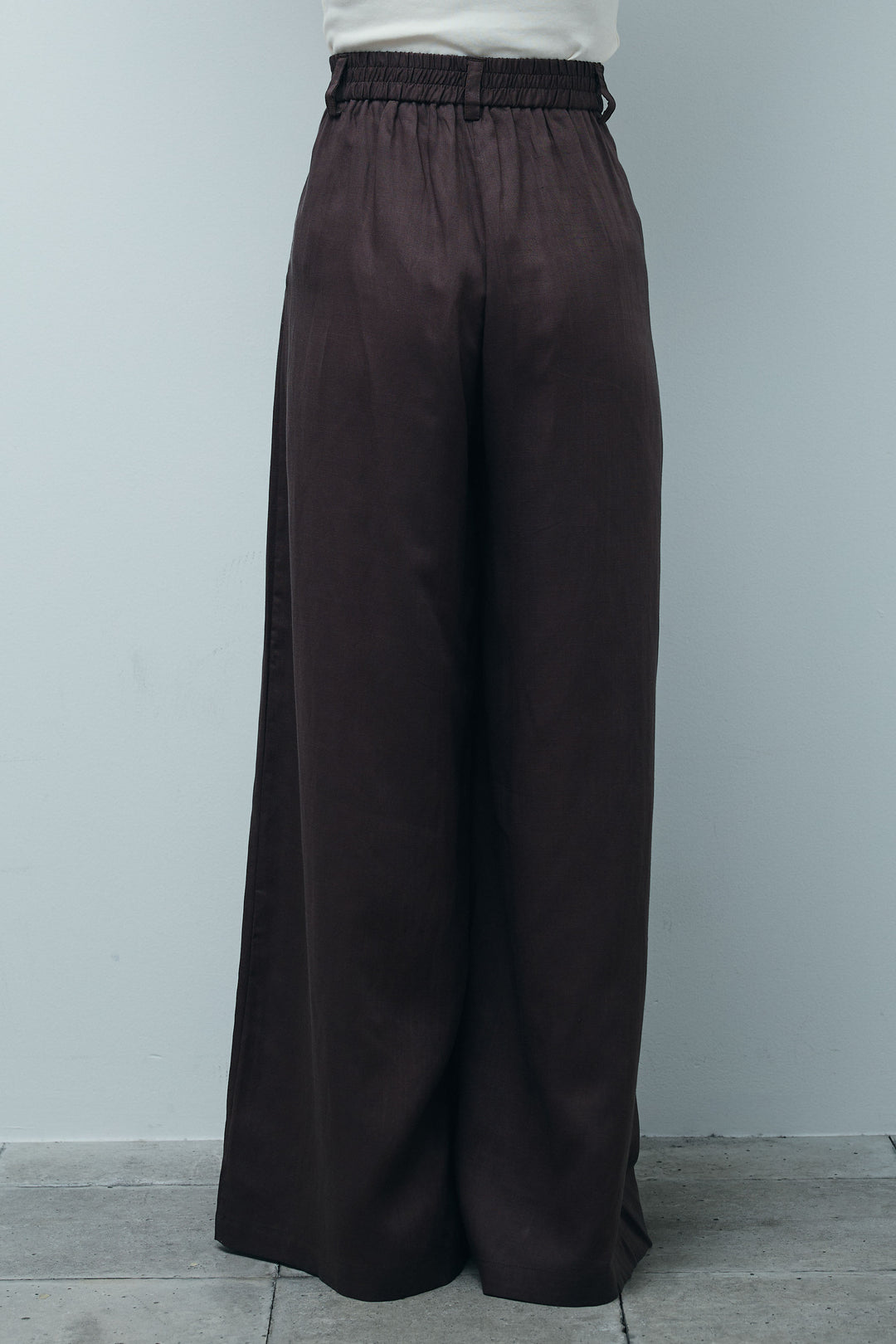 [予約]リネンミックステープ刺繍ワイドパンツ