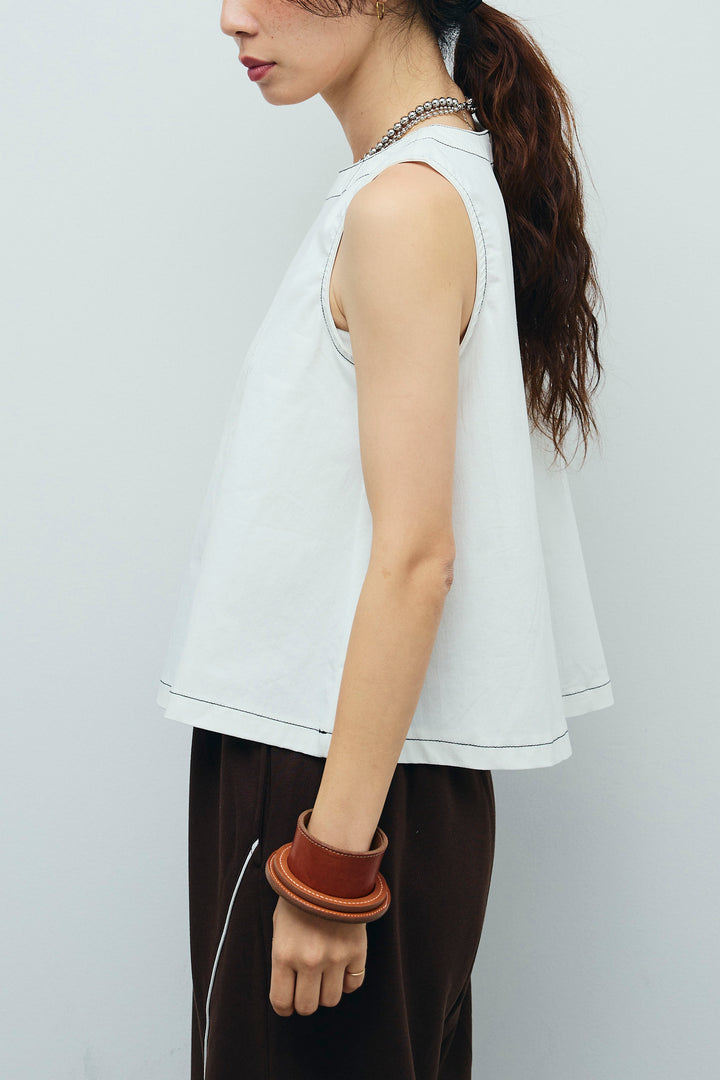 [予約]ボックスプリーツステッチブラウス