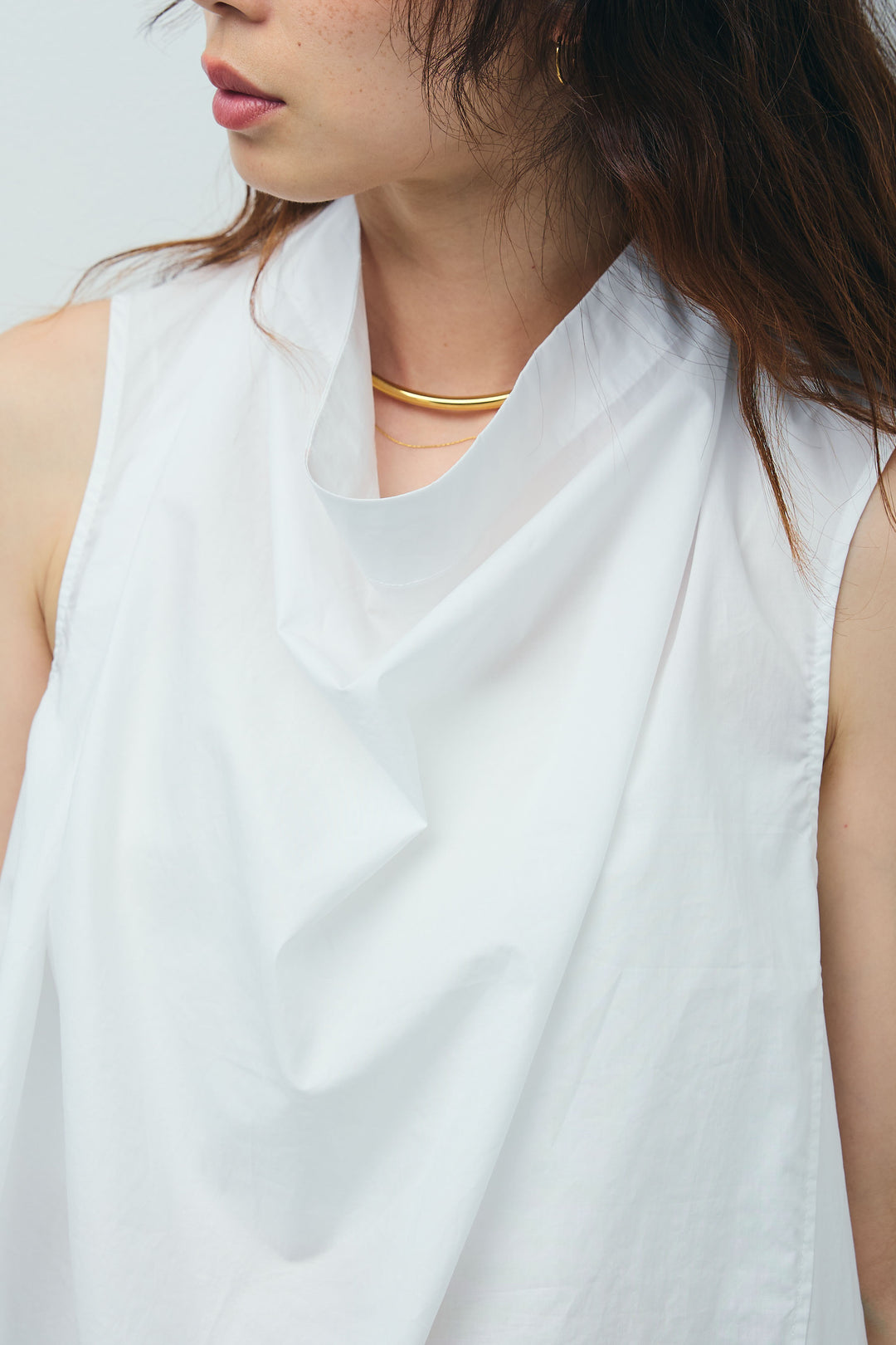 [予約/SET]バックリボンドレープブラウス+サマーツイードタックパンツ(2set)