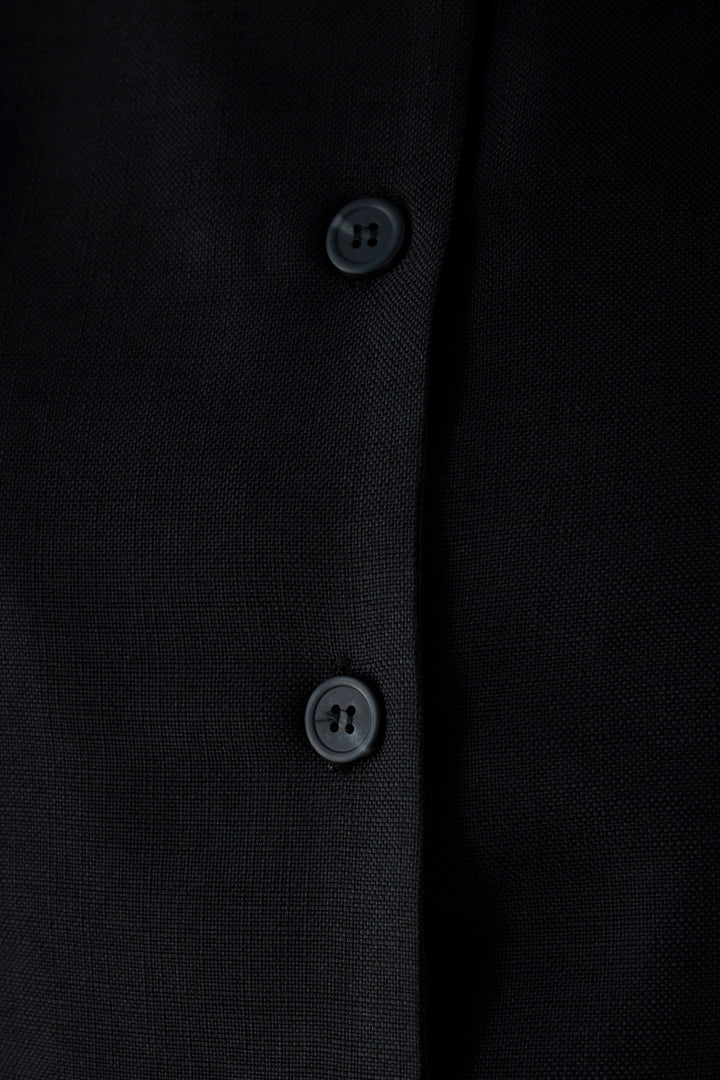 [予約/SET]リネンタッチクロップドベスト+リネンタッチハイウエストスカート(2set)