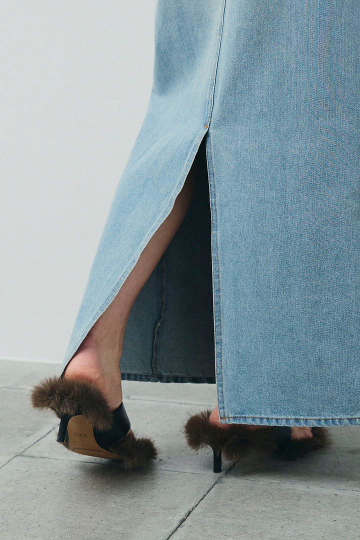 [予約]ダブルウエストデニムスカート