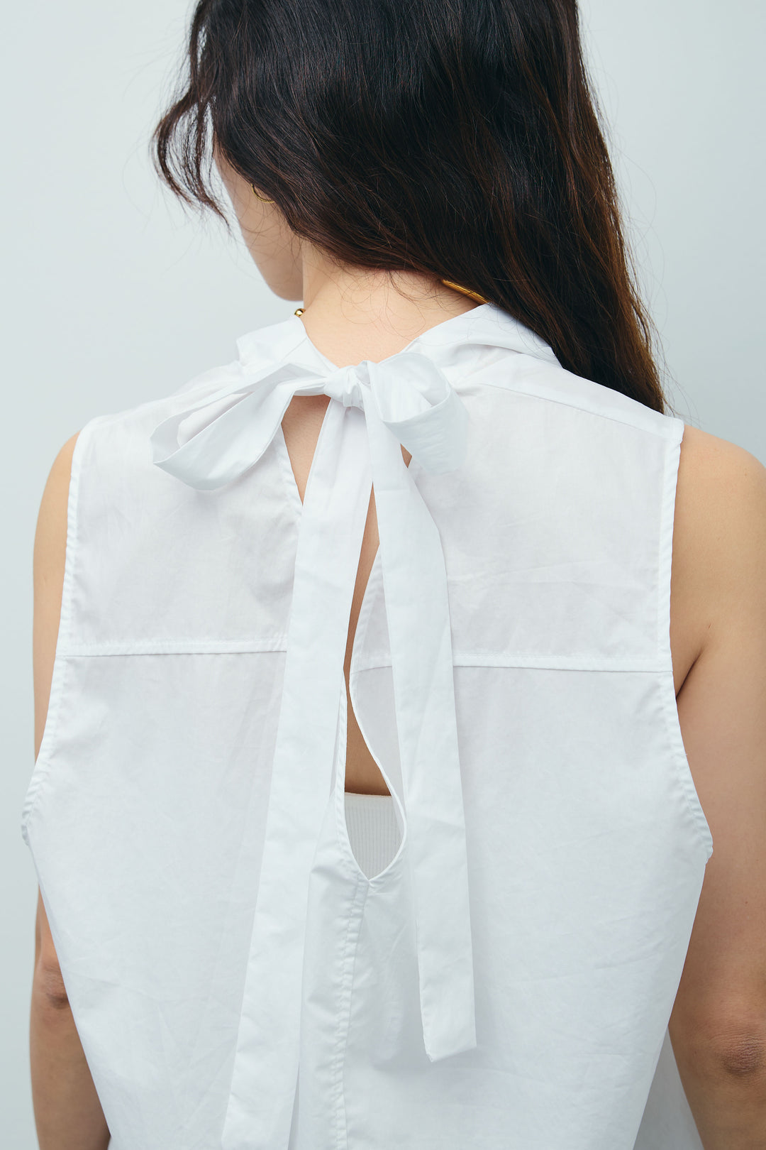 [予約/SET]バックリボンドレープブラウス+サマーツイードタックパンツ(2set)