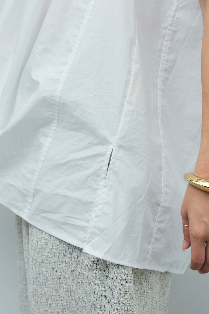 [予約/SET]バックリボンドレープブラウス+サマーツイードタックパンツ(2set)