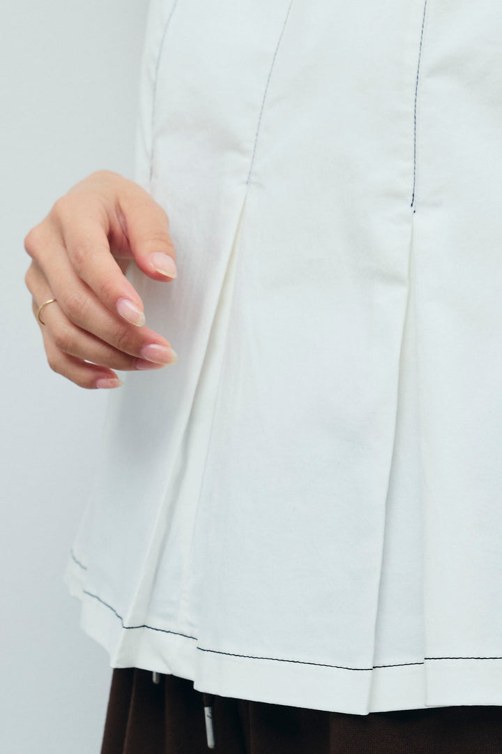 [予約]ボックスプリーツステッチブラウス