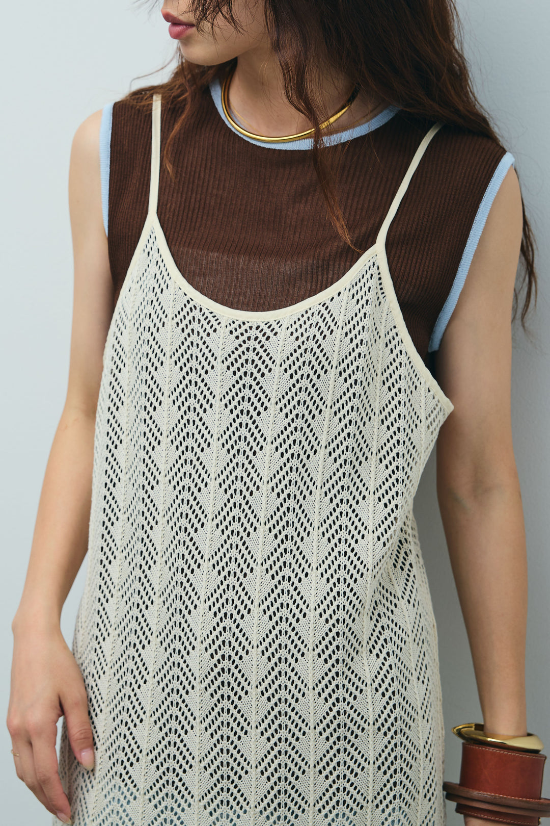 ニットライクレースキャミOP