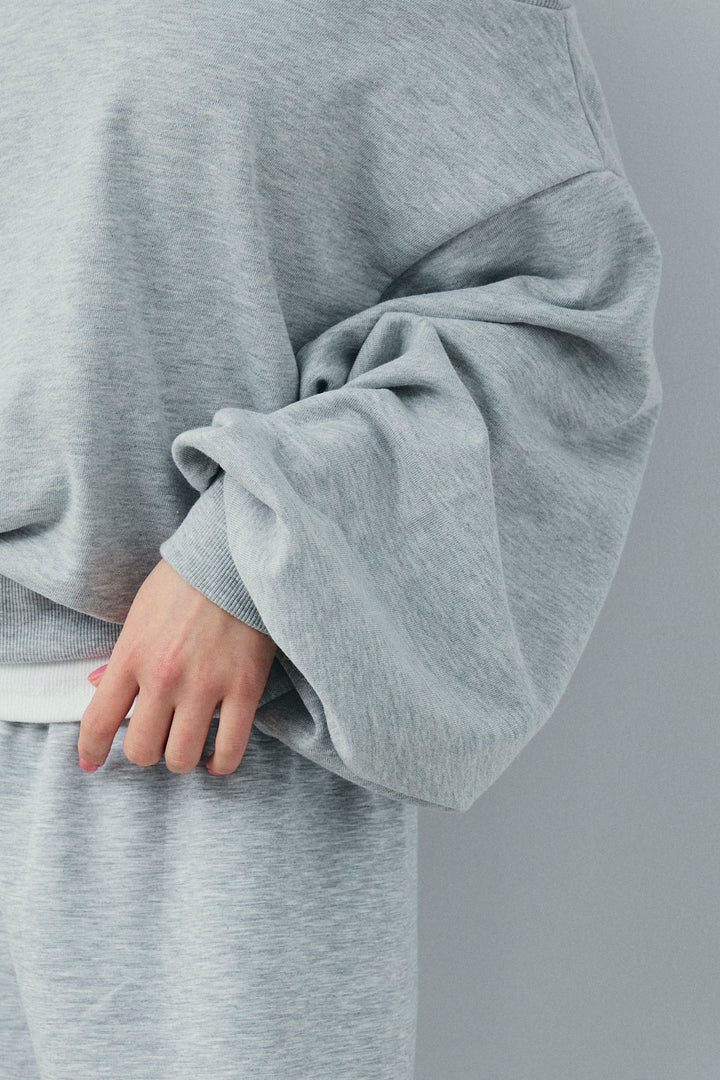 [予約/SET]裏毛オフショルプルオーバー+ストレートスウェットパンツ(2set)