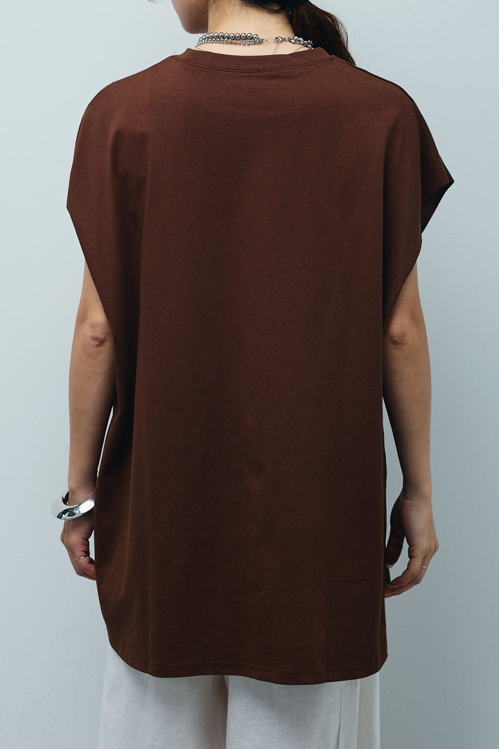 [予約/SET]オーバーサイズロゴT+リネンミックスウエストデザインワイドパンツ(2set)