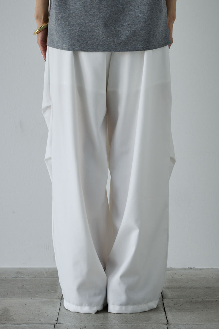 [予約/SET]アシンメトリーフレアーノースリーブブラウス+デザインタックパンツ(2set)