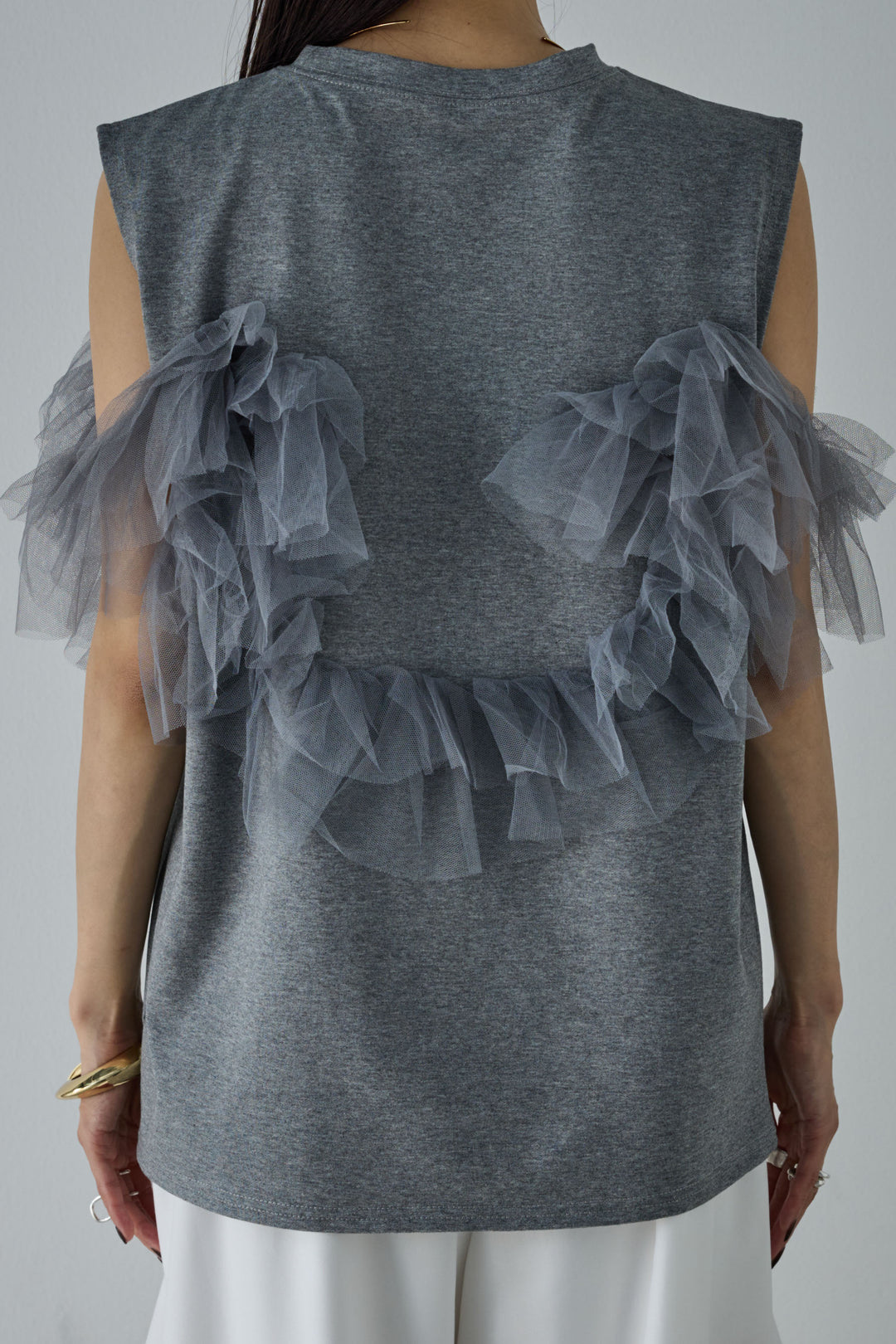 [予約/SET]天竺チュールドッキングプルオーバー+ラップスカート付きとろみパンツ(2set)