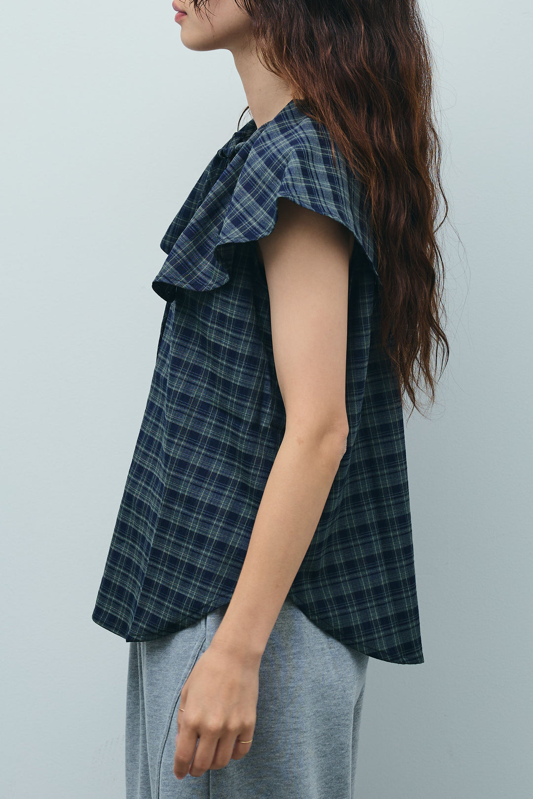 [予約]ビッグカラーチェックブラウス