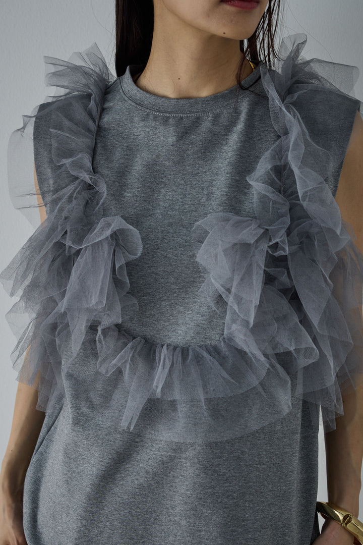 [予約/SET]天竺チュールドッキングプルオーバー+ラップスカート付きとろみパンツ(2set)