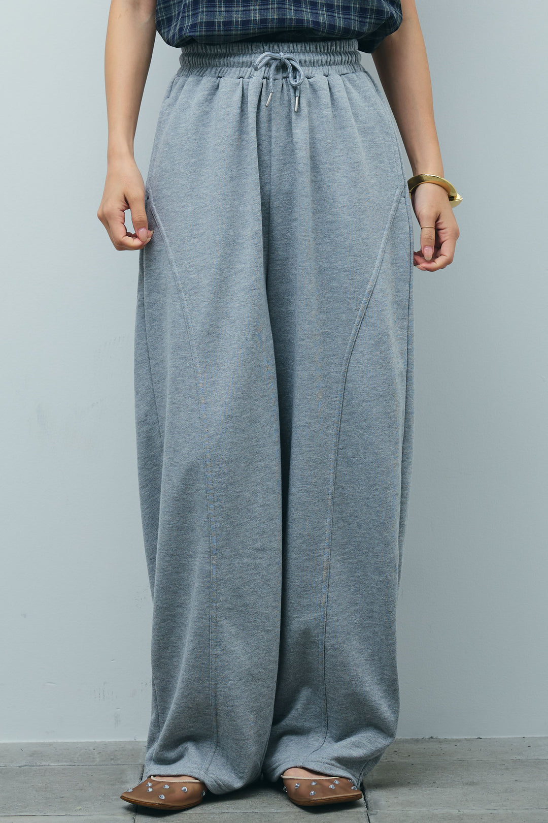 [予約]ミニ裏毛カーブパンツ