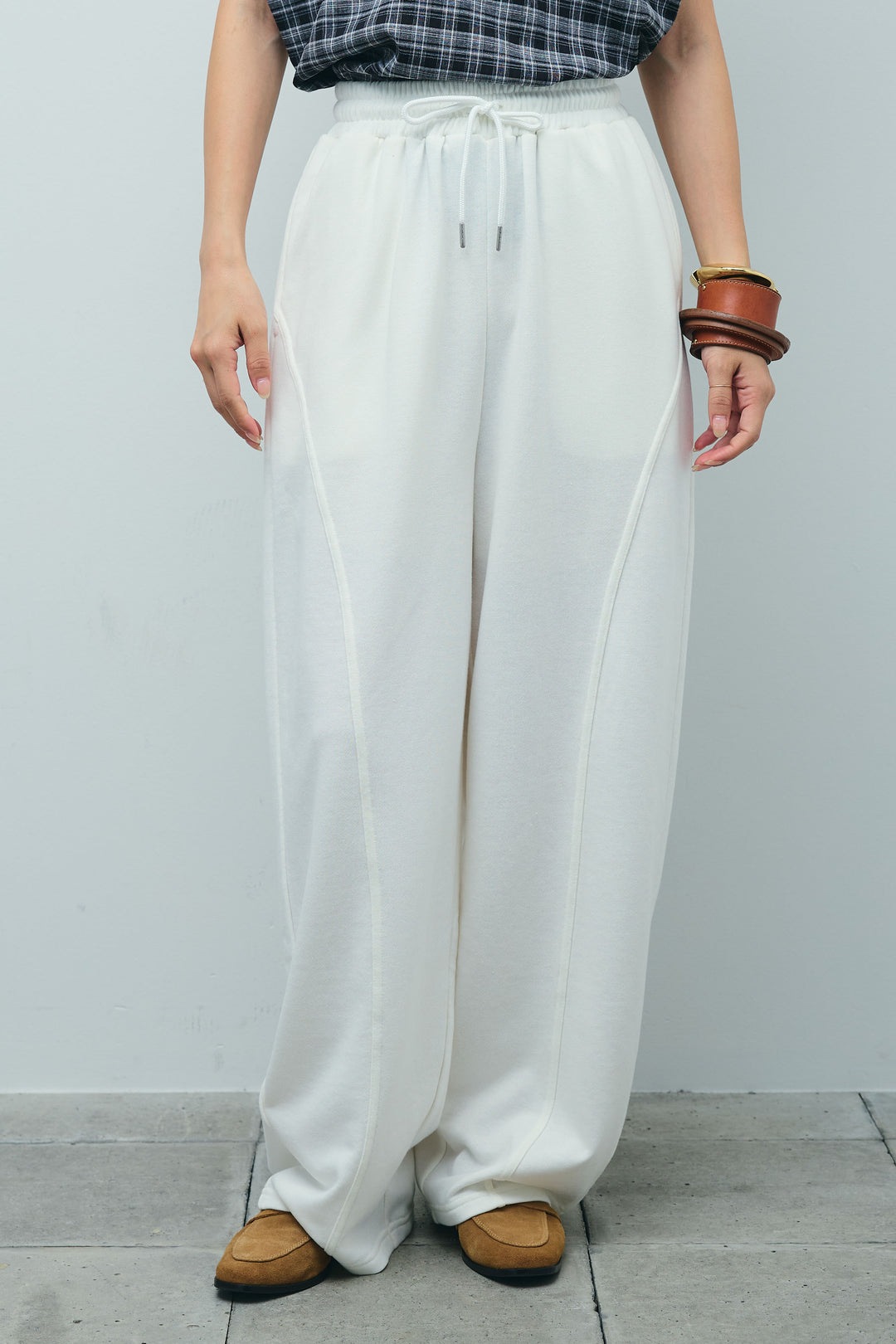 [予約]ミニ裏毛カーブパンツ