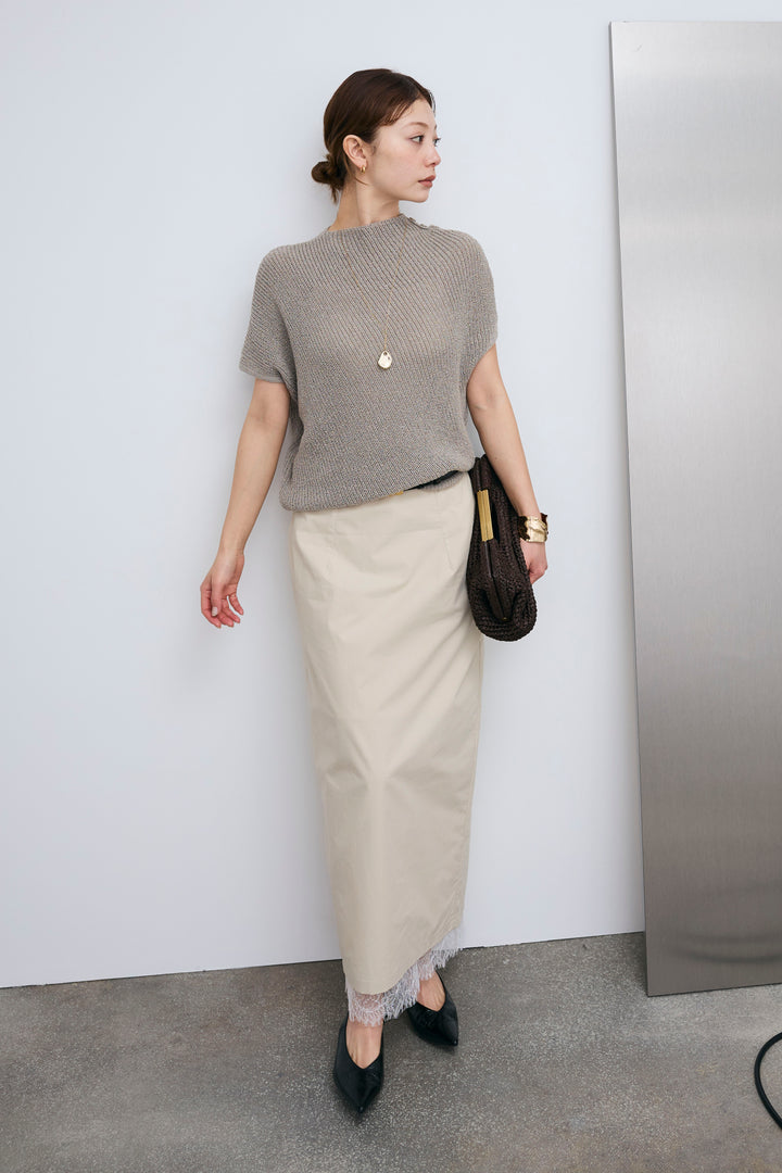 [予約]裾レースレイヤードスカート