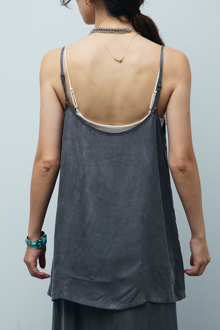 [予約/SET]フラワー刺繍レースフレアブラウス+とろみキャミソール+とろみ切り替えナロースカート(3set)