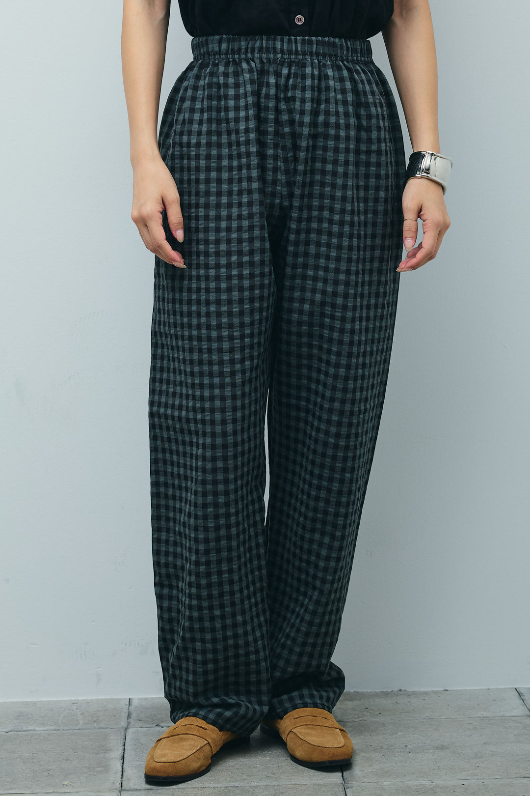 [予約]チェックサッカー地パンツ