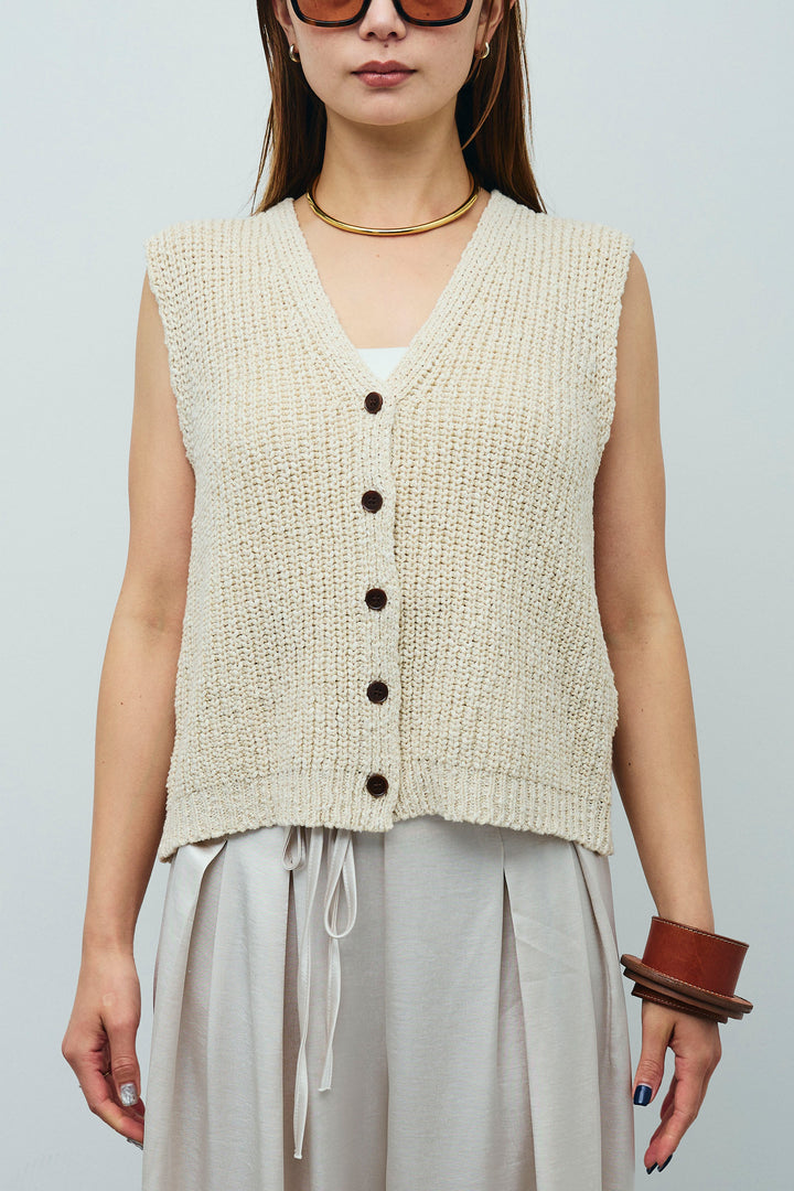 [予約]Vネックサマーニットベスト