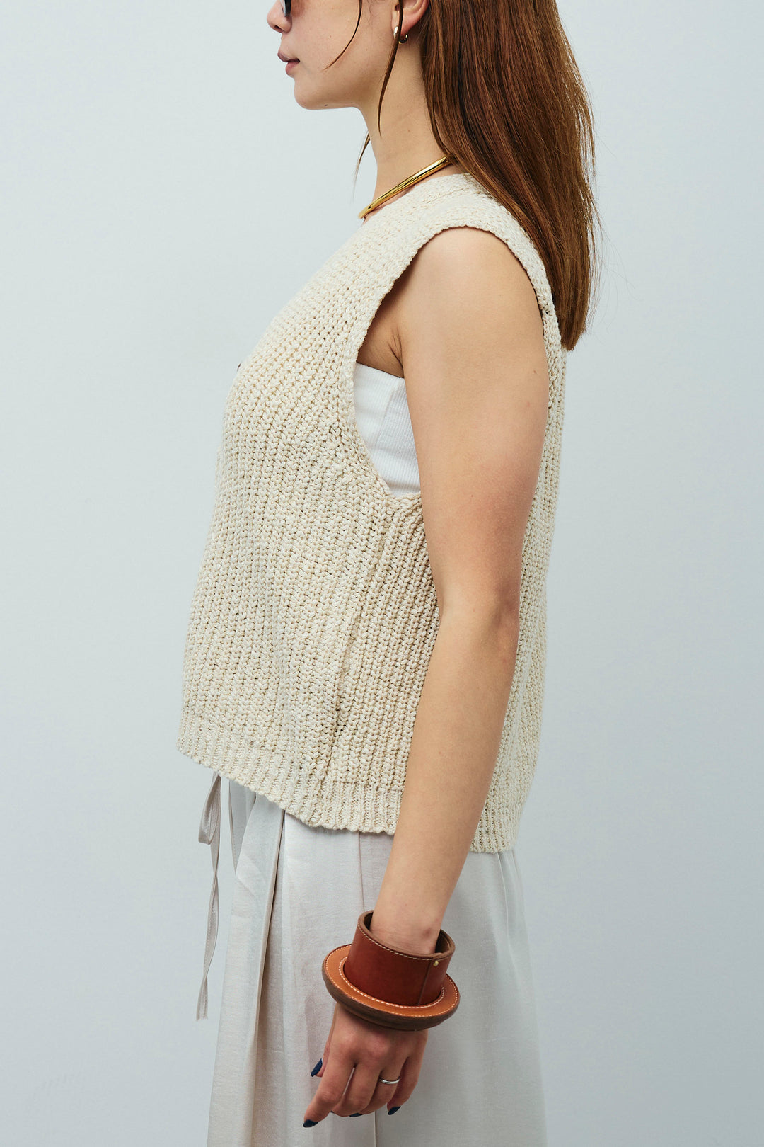 [予約]Vネックサマーニットベスト