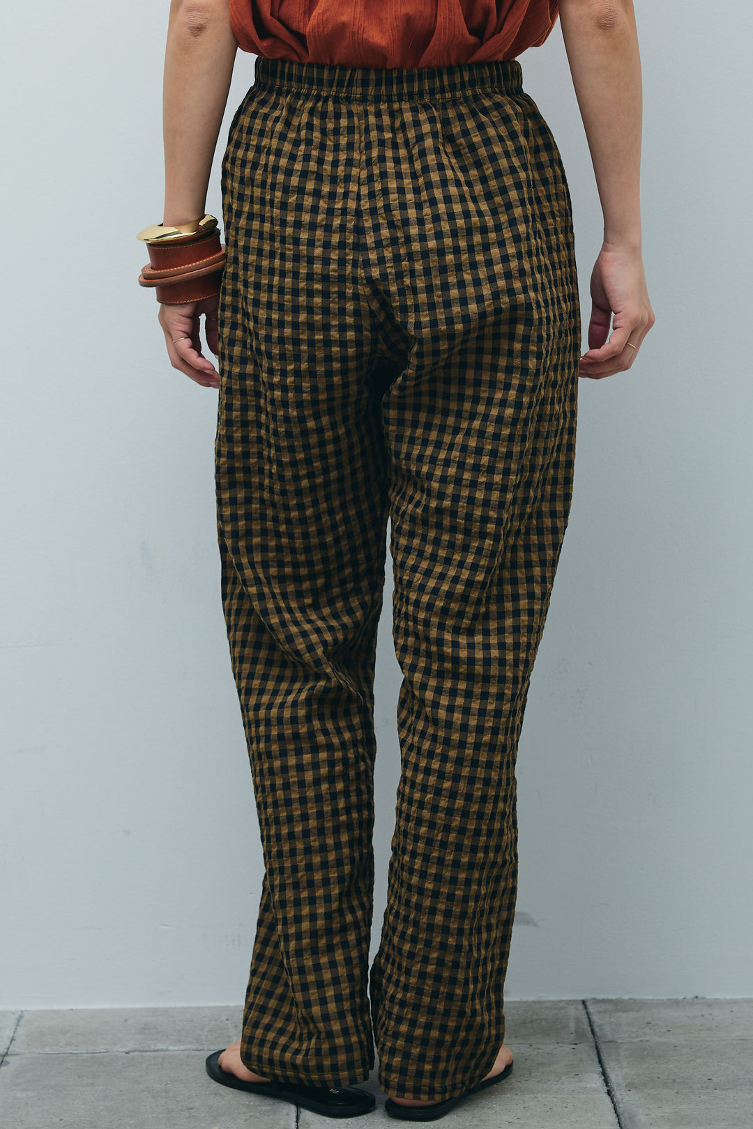 [予約]チェックサッカー地パンツ