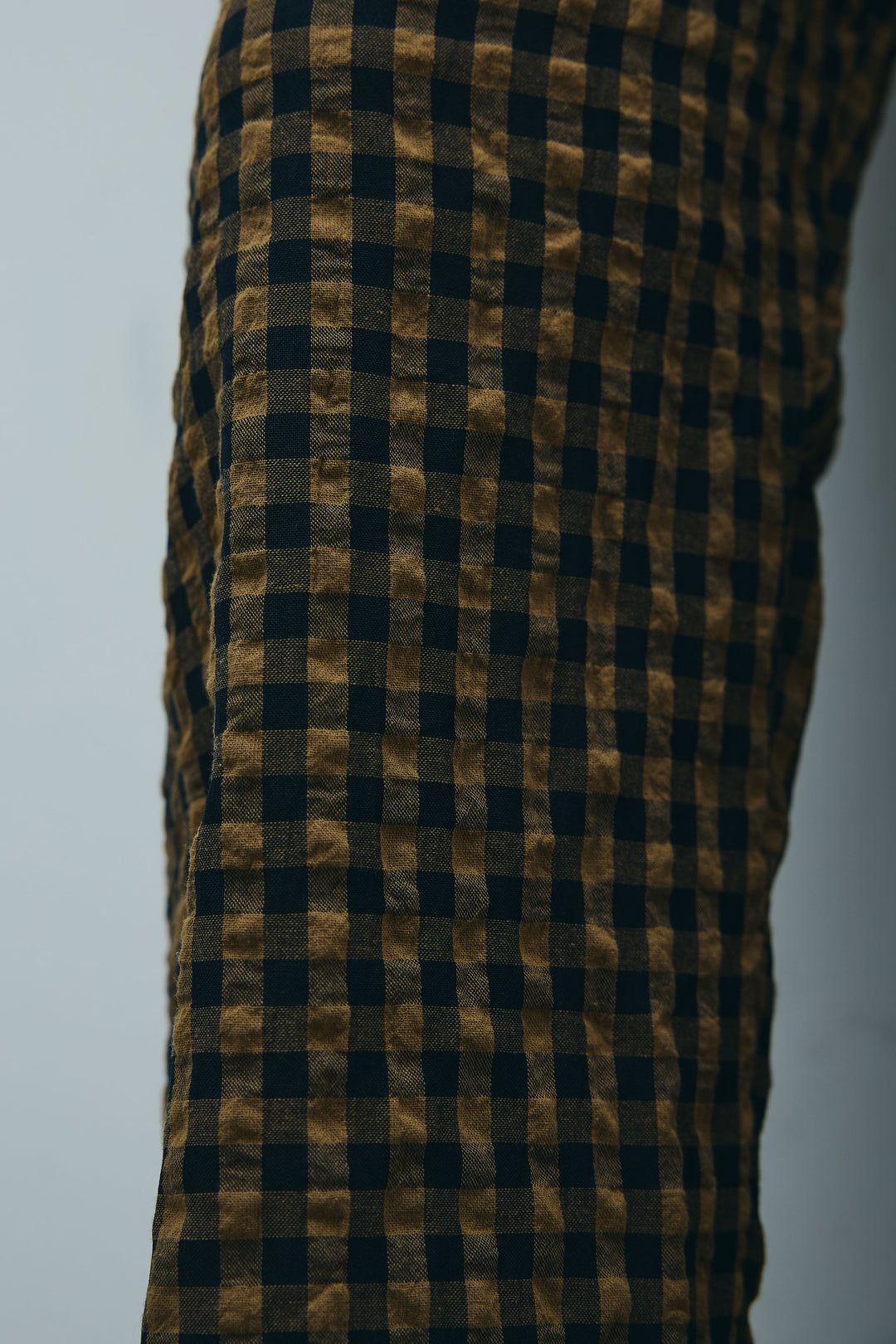 [予約/SET]アシメフリルノースリブラウス+チェックサッカー地パンツ(2set)