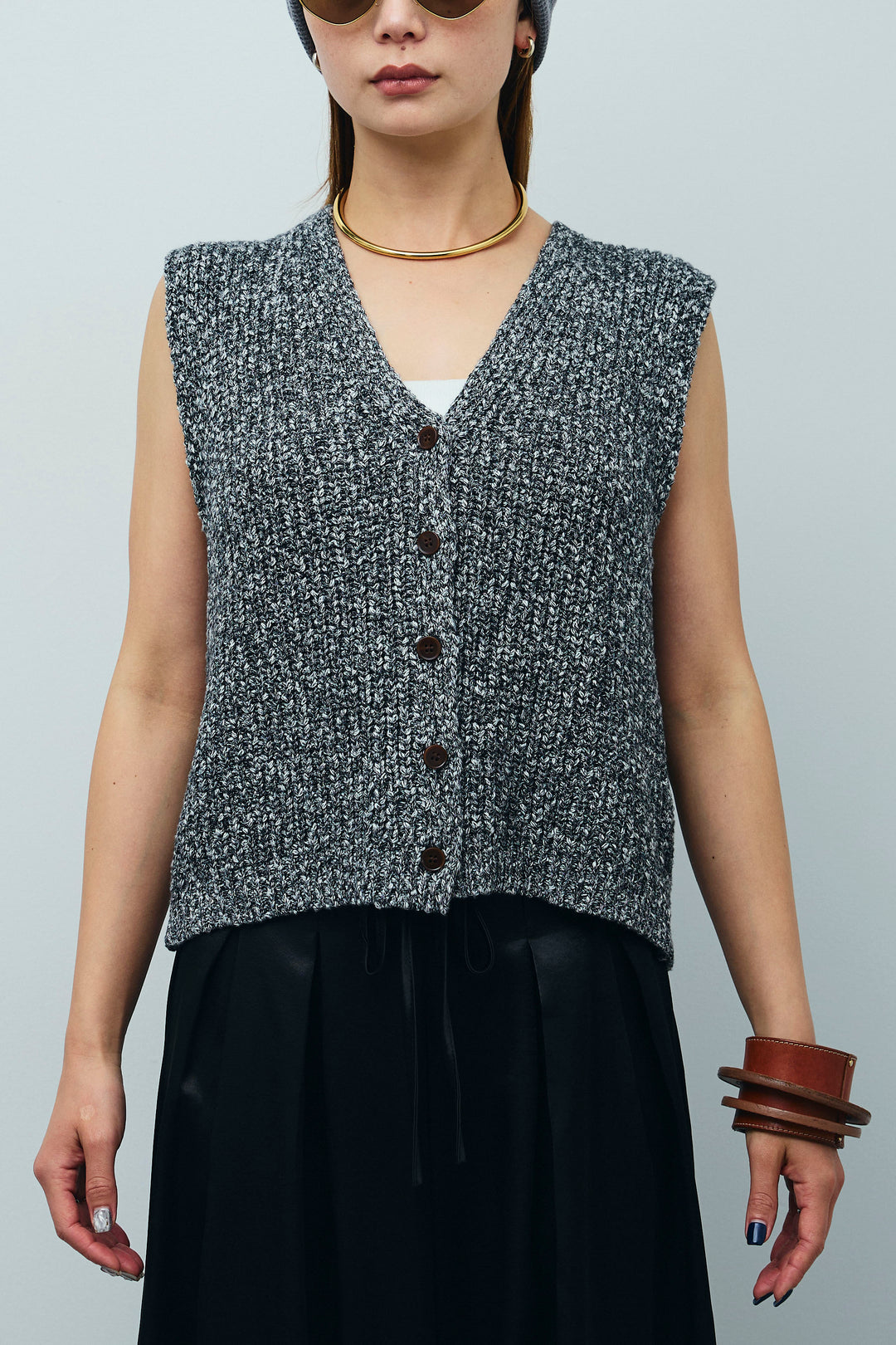 [予約]Vネックサマーニットベスト